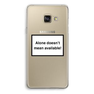 Alone: Samsung Galaxy A3 (2016) Transparant Hoesje