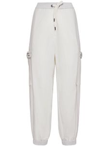 Brunello Cucinelli pantalon de jogging à poches cargo - Blanc