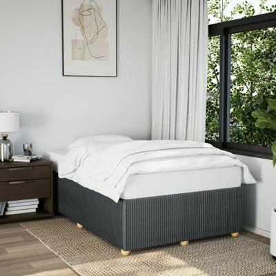 Bedframe zonder matras 120x200 cm stof donkergrijs