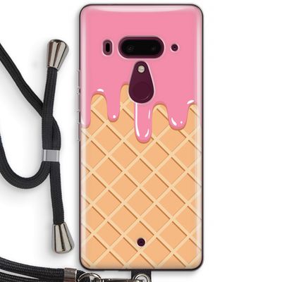 Ice cream: HTC U12+ Transparant Hoesje met koord