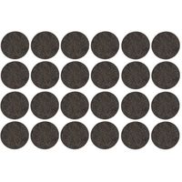 24x Zwarte meubelviltjes/antislip stickers 2,6 cm - Meubelviltjes