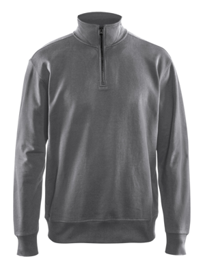 Blåkläder Sweatshirt met halve rits 33691158 | Grijs | Maat S - 7330509466384
