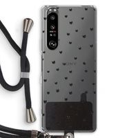 Kleine kattenkopjes: Sony Xperia 1 III Transparant Hoesje met koord