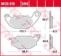 TRW remblokken "mcb 878" brake pad mcb 878 trq sint.metal racing