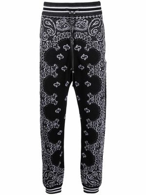 AMIRI pantalon de jogging Bandana B-Ball en jacquard - Noir