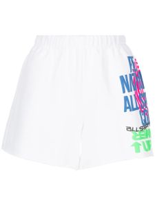 P.E Nation short élastiqué à slogan imprimé - Blanc