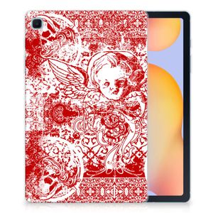 Tablet BackCover Samsung Galaxy Tab S6 Lite | S6 Lite (2022) Angel Skull Rood