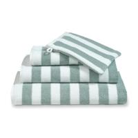 Vandyck Vandyck Verona Stripes Gastendoekje 30x50 pearl blue