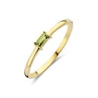 14k Geelgouden Ring met Peridot - Geboortesteen Augustus 2,5mm