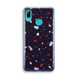Dark Rounded Terrazzo: Huawei P Smart (2019) Transparant Hoesje