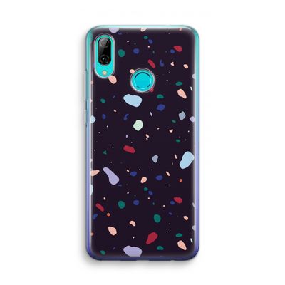 Dark Rounded Terrazzo: Huawei P Smart (2019) Transparant Hoesje