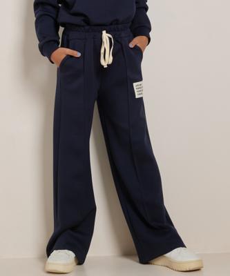 wide fit broek met label wide fit broek met label