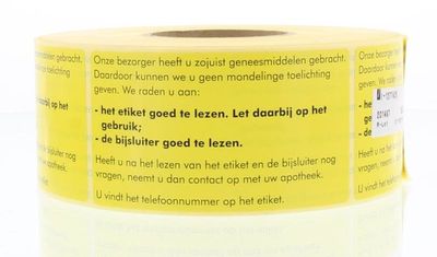 Sticker bezorgen/bijsluiter