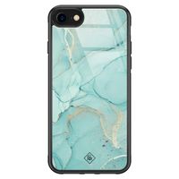 iPhone SE 2020 glazen hardcase - Touch of mint