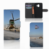 Samsung Galaxy J2 Pro 2018 Flip Cover Schaatsers - thumbnail