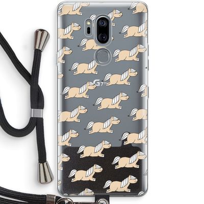 Ponys: LG G7 Thinq Transparant Hoesje met koord