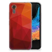 TPU Hoesje voor Samsung Galaxy Xcover 7 Polygon Red TPU Hoesje voor Samsung Galaxy Xcover 7 Polygon Red