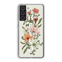 Hello bloemen: Samsung Galaxy S21 FE Transparant Hoesje