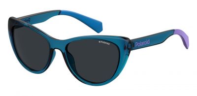 Polaroid zonnebril 8032/S MR8/C3 dames blauw met grijze lens Polaroid zonnebril 8032/S MR8/C3 dames blauw met grijze lens