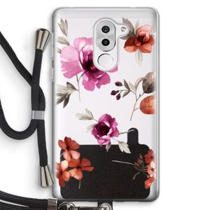 Geschilderde bloemen: Honor 6X Transparant Hoesje met koord