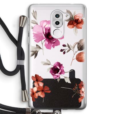 Geschilderde bloemen: Honor 6X Transparant Hoesje met koord