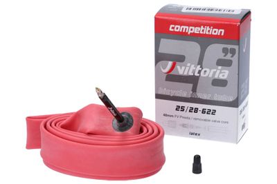 Vittoria Competition Latex 700x25/28C Presta Binnenband 48mm Rood