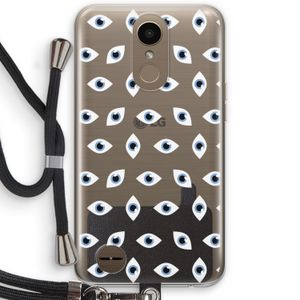 Eyes pattern: LG K10 (2017) Transparant Hoesje met koord