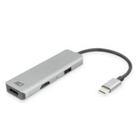 ACT USB-C 4K multiport adapter voor 2 HDMI schermen, USB-A datapoort - thumbnail