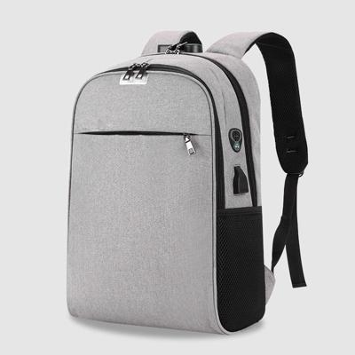 Laptop rugzak school tassen anti-diefstal reis rugzak met USB-Oplaadpoort (grijs)