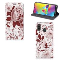 Bookcase Samsung Galaxy M20 Watercolor Flowers Bookcase Samsung Galaxy M20 Watercolor Flowers
