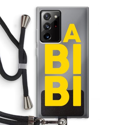 Habibi Blue: Samsung Galaxy Note 20 Ultra / Note 20 Ultra 5G Transparant Hoesje met koord
