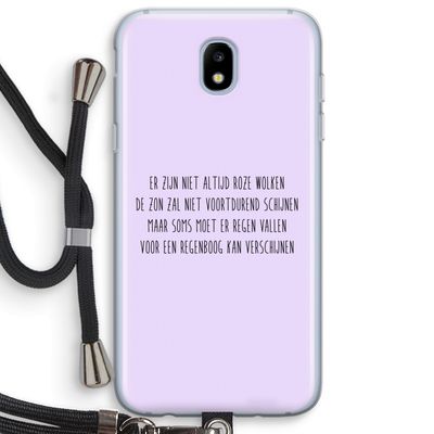 Regenboog: Samsung Galaxy J5 (2017) Transparant Hoesje met koord