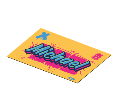 Originele placemats Graffiti-ontwerp in dope-stijl