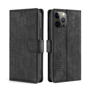 Samsung Galaxy A42 hoesje - Bookcase - Pasjeshouder - Portemonnee - Krokodil patroon - Kunstleer - Zwart