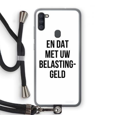 Belastinggeld: Samsung Galaxy A11 Transparant Hoesje met koord