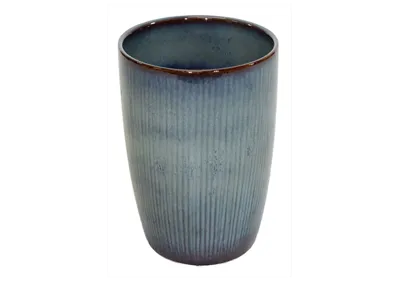 Vaas bohemian d51h54cm antiek blauw