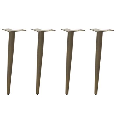 Salontafelpoten conische vorm 4 st 30-31 cm staal naturel
