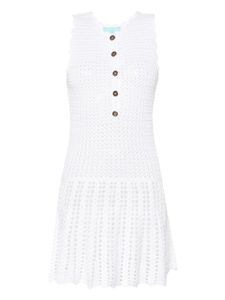 Melissa Odabash robe Rosy courte en crochet - Blanc