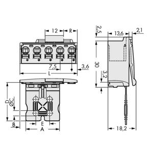 WAGO 2092-3504/002-000 Male behuizing (board) 2092 Totaal aantal polen: 4 Rastermaat: 7.50 mm Inhoud: 50 stuk(s)