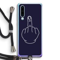 F**k U: Huawei P30 Transparant Hoesje met koord