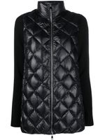 Moncler parka à empiècement matelassé - Noir