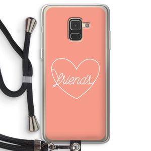 Friends heart: Samsung Galaxy A8 (2018) Transparant Hoesje met koord