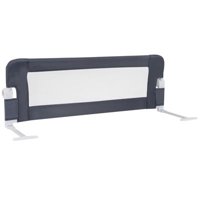 Opklapbare Veiligheid Bedhek voor Peuters Kinderen & Baby Omlaag Duwen Hek voor Wieg Tweeling Volwassen Bed King 120 x 40 x 42 cm Grijs
