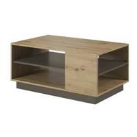 Meubella Salontafel Ashley - Eiken - Grijs - 100 cm