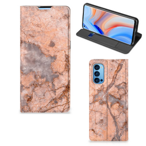 OPPO Reno4 Pro 5G Standcase Marmer Oranje