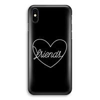 Friends heart black: iPhone Xs Volledig Geprint Hoesje