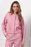 Studio Anneloes Koosje Tweed Jacket 12569 Jackets 5211 Cherise/offwhite