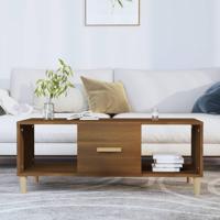 Salontafel 102x50x40 cm bewerkt hout bruin eikenkleur - thumbnail