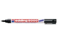 Viltstift edding 8000 diepvries rond zwart 1mm - thumbnail