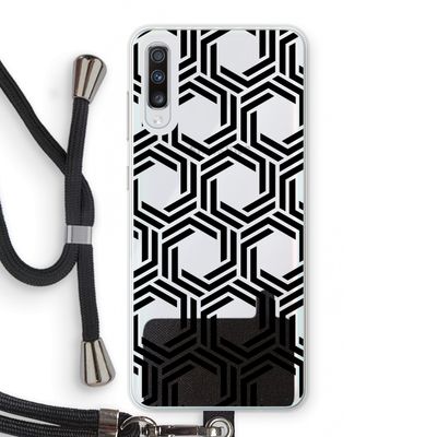 Geometrisch patroon: Samsung Galaxy A70 Transparant Hoesje met koord
